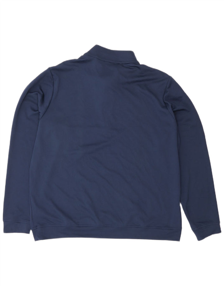 Adidas Męska Bluza z Zamkiem przy Szyi XL Granatowy Poliester