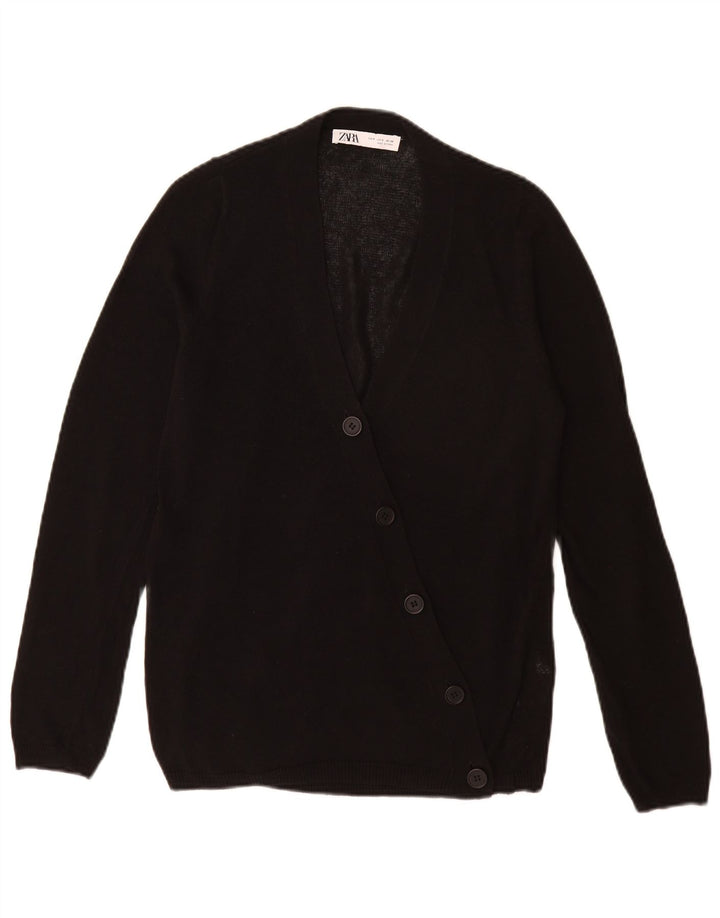 Sweter damski Zara Cardigan UK 10 Mały czarny akryl