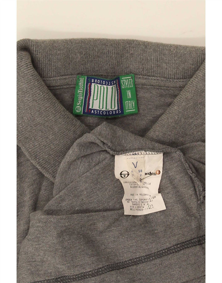 Męska koszulka polo Sergio Tacchini IT 50, średnia szara bawełna