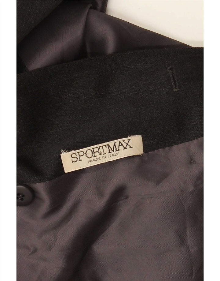 Damski płaszcz dwurzędowy Sportmax UK 14 średni szary