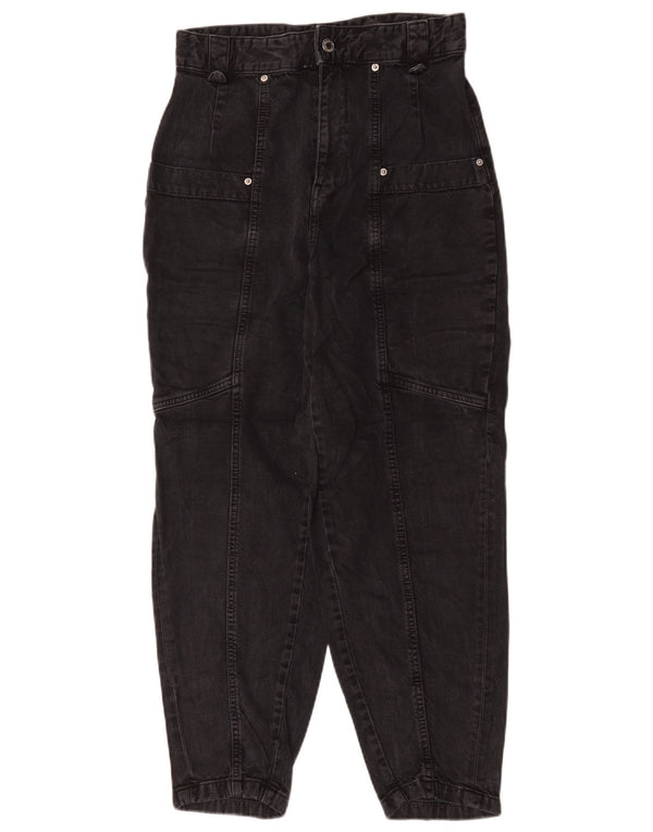 Damskie jeansy z wysokim stanem Zara EU 38 Small W28 L28 Czarna bawełna