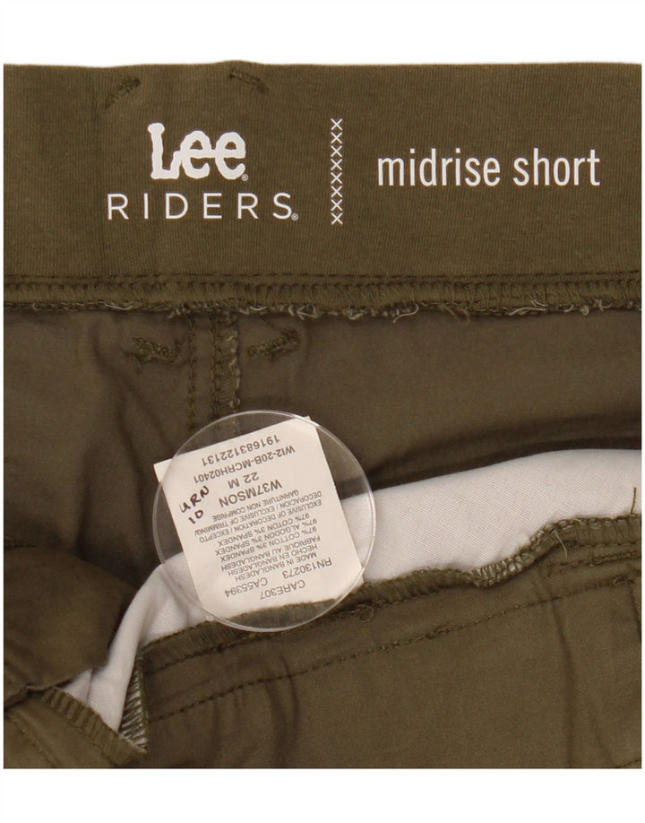 Damskie spodenki chino LEE Riders ze średnim stanem US 22 3XL W44, bawełna khaki