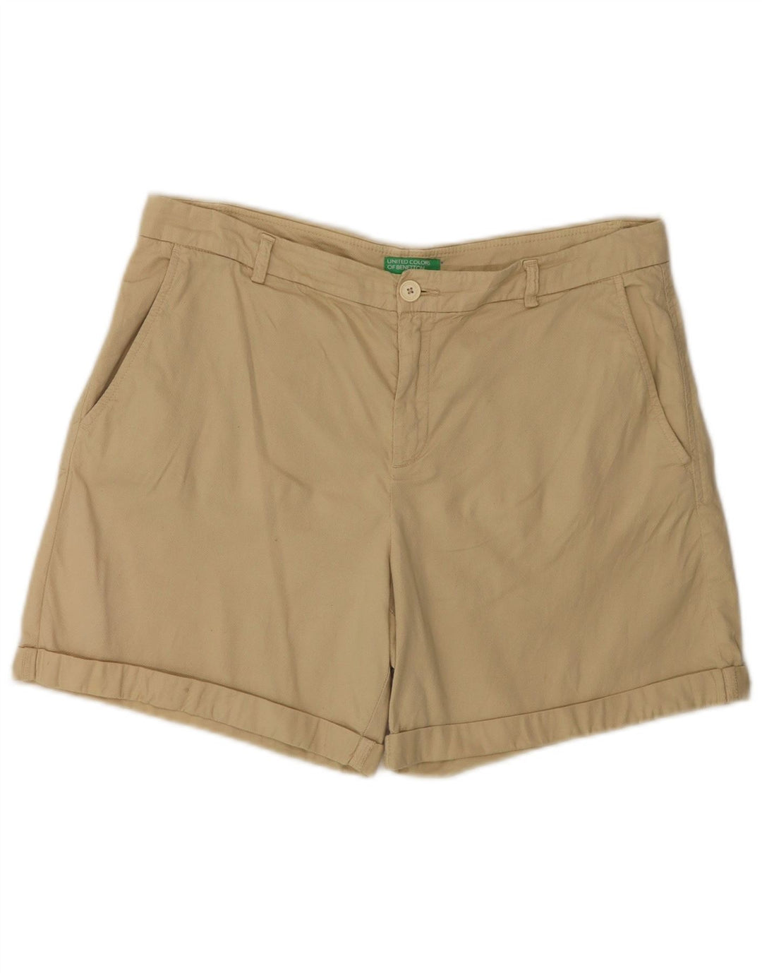 Damskie spodenki Chino BENETTON W34, duże, żółte