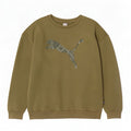 Męska bluza z grafiką Puma, sweter XL, bawełna khaki