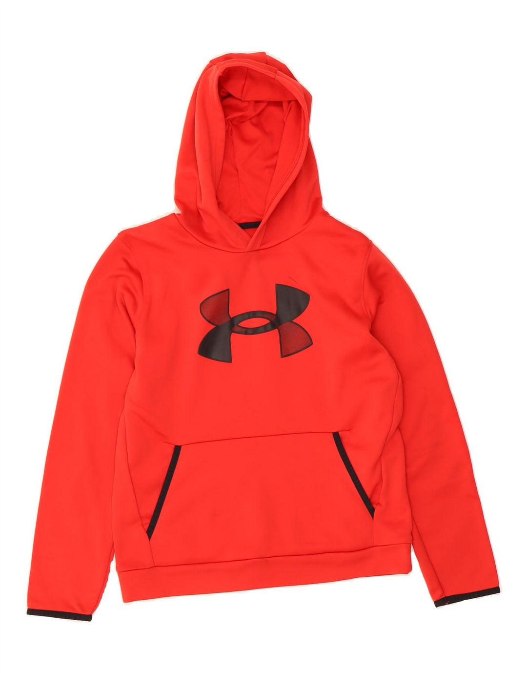 UNDER ARMOUR Boys Graphic Hoodie Jumper 14-15 Years Large Red Polyester Vintage Under Armour and Second-Hand Under Armour from Messina Hembry 