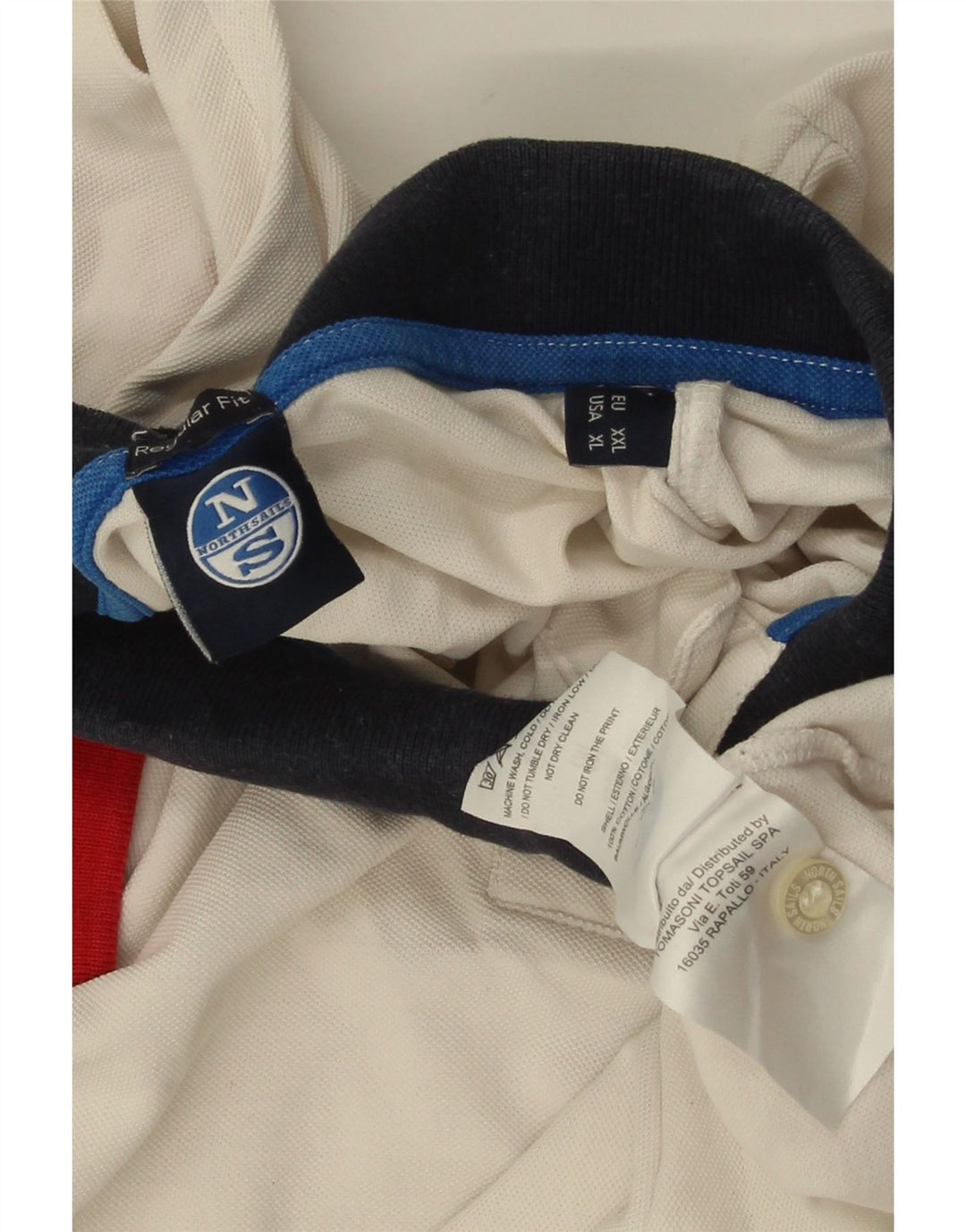 Męska koszulka polo North Sails 2XL w kolorze złamanej bieli, bawełniana