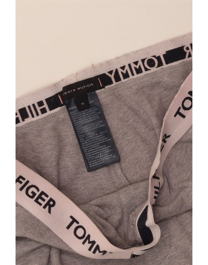 Męskie spodenki sportowe Tommy Hilfiger z grafiką, średnioszare, bawełniane