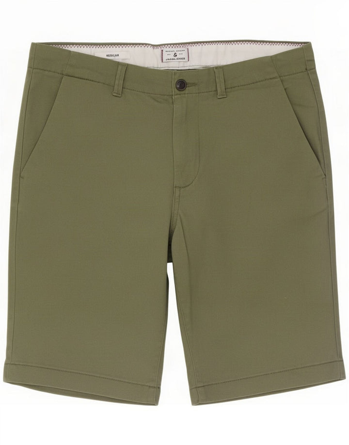 Jack & Jones Męskie spodenki chino średnie W32 zielone bawełniane