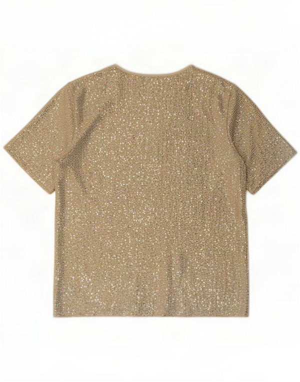 Bluzka damska Gerard Top UK 14 Large Gold Nylon