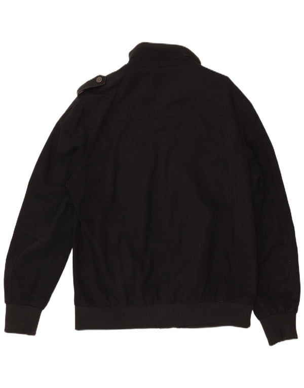 WENVEN Męska kurtka użytkowa UK 40, duża, czarna, bawełniana