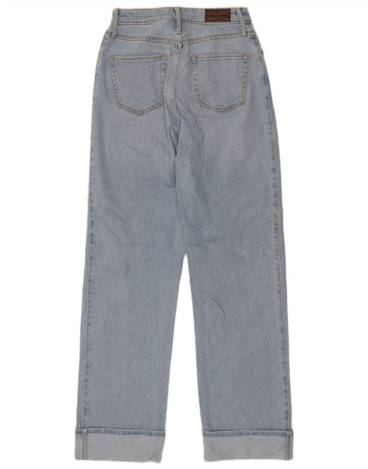 Damskie proste dżinsy HOLLISTER z wysokim stanem W25 L31, niebieska bawełna