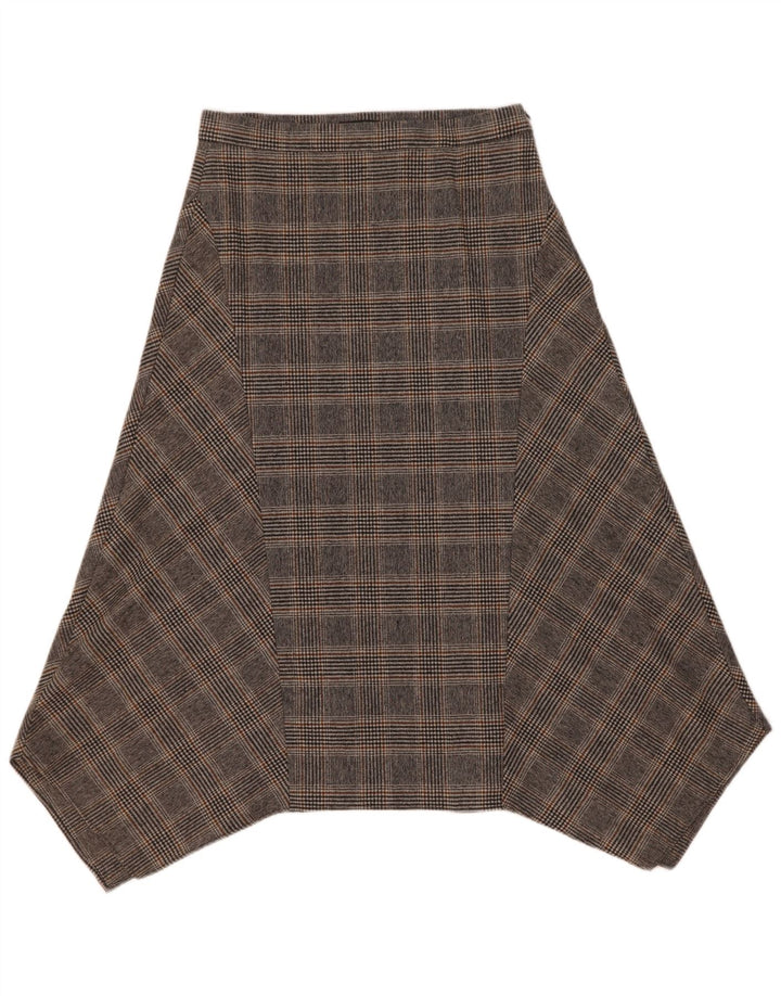 Spódnica asymetryczna Massimo Dutti damska EU 40 Medium W30 Szara wełniana kratka