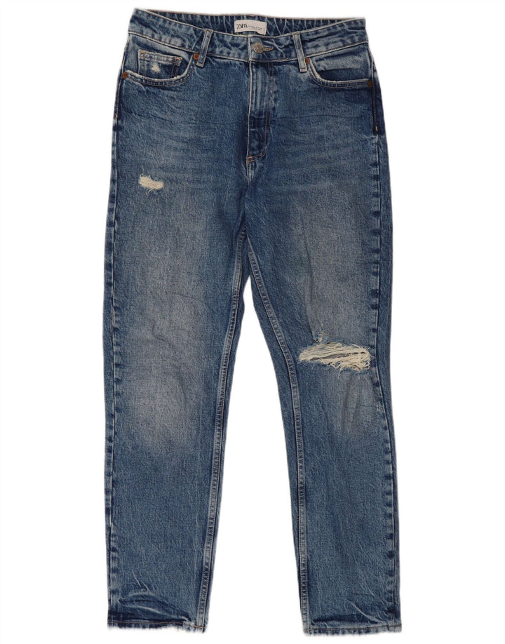 Damskie jeansy Zara w trudnej sytuacji EU 40 Medium W30 L27 Niebieskie