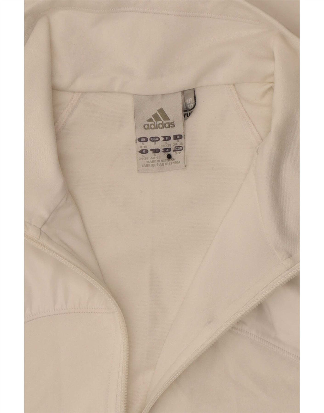 Damska kurtka dresowa Adidas Clima 365 UK 8/10, mała, biała, poliestrowa