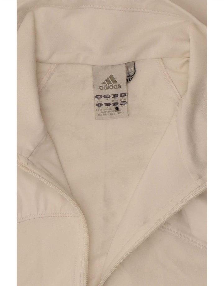 Damska kurtka dresowa Adidas Clima 365 UK 8/10, mała, biała, poliestrowa