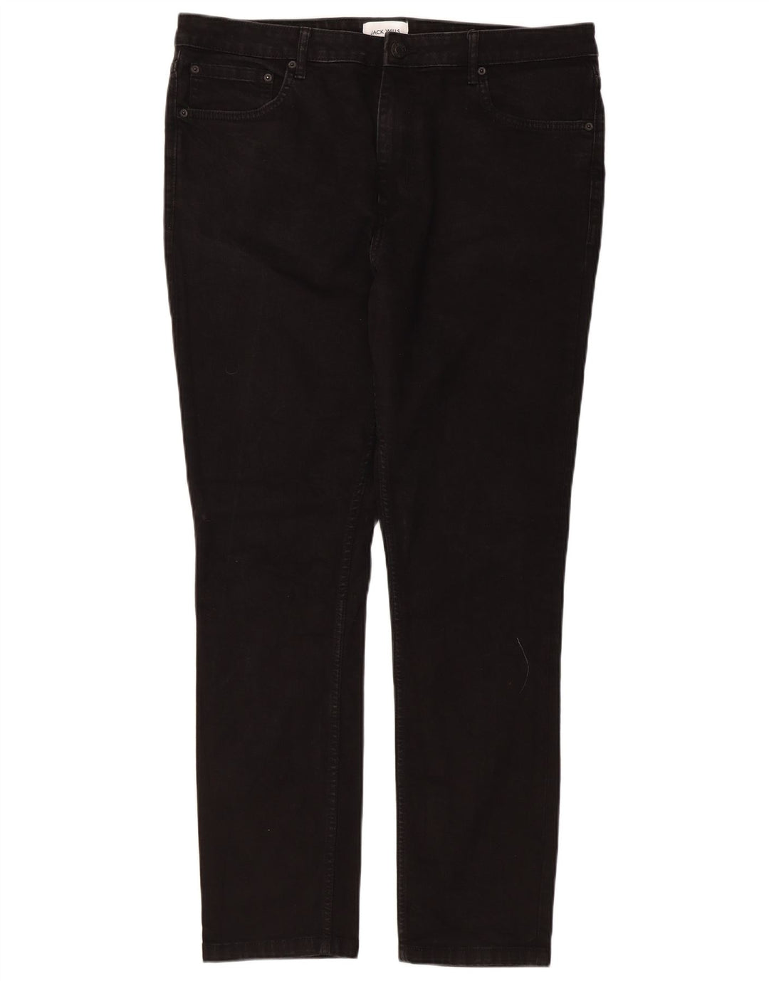 Jack Wills Męskie jeansy slim W36 L30 Czarne bawełniane