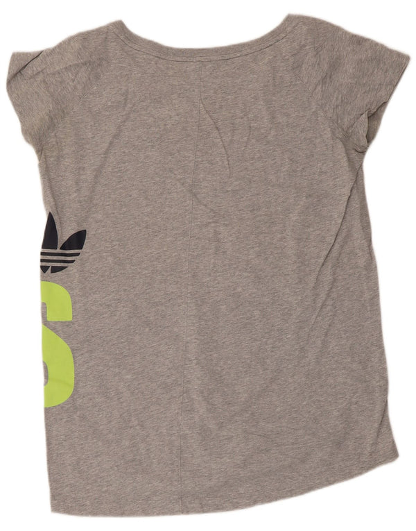 Adidas Womens Graphic T-Shirt Top UK 16 Large Grey