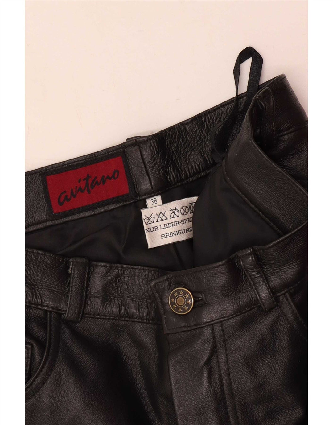 Spodnie damskie Avitano Slim skórzane EU 38 Medium W26 L33 czarne
