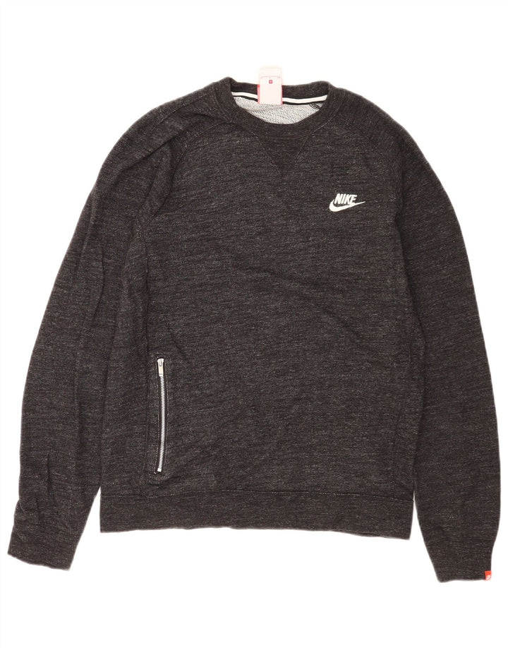 Męska bluza dresowa Nike, mała, szara, nakrapiana, bawełniana