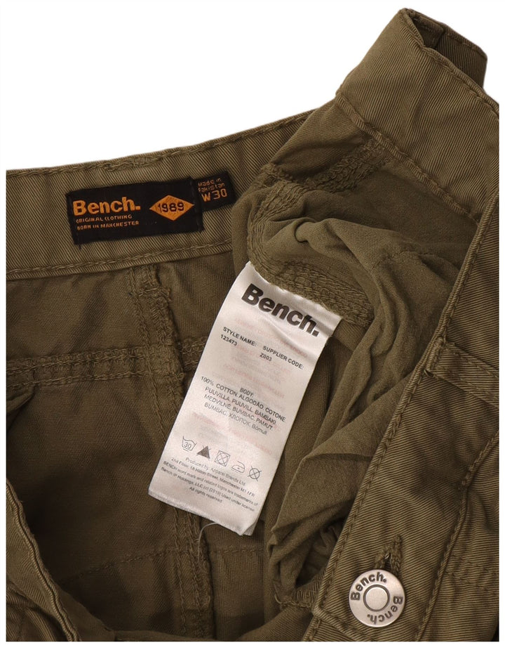 Męskie spodenki cargo Bench W30 Średniozielona bawełna