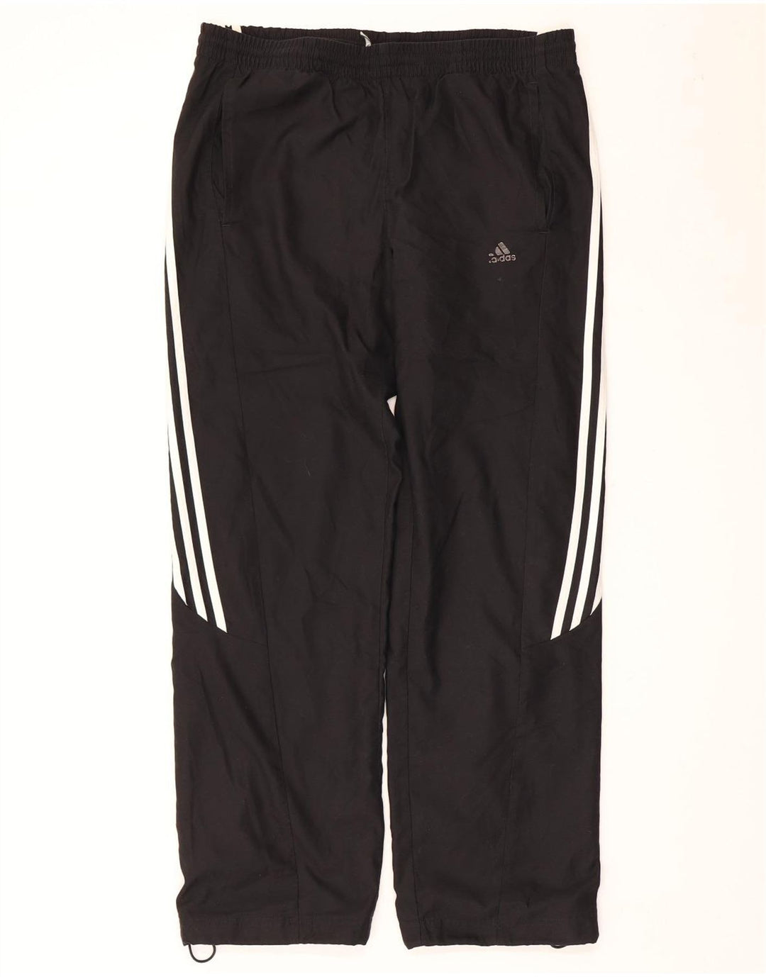 Męskie spodnie dresowe Adidas, małe, czarne, poliestrowe