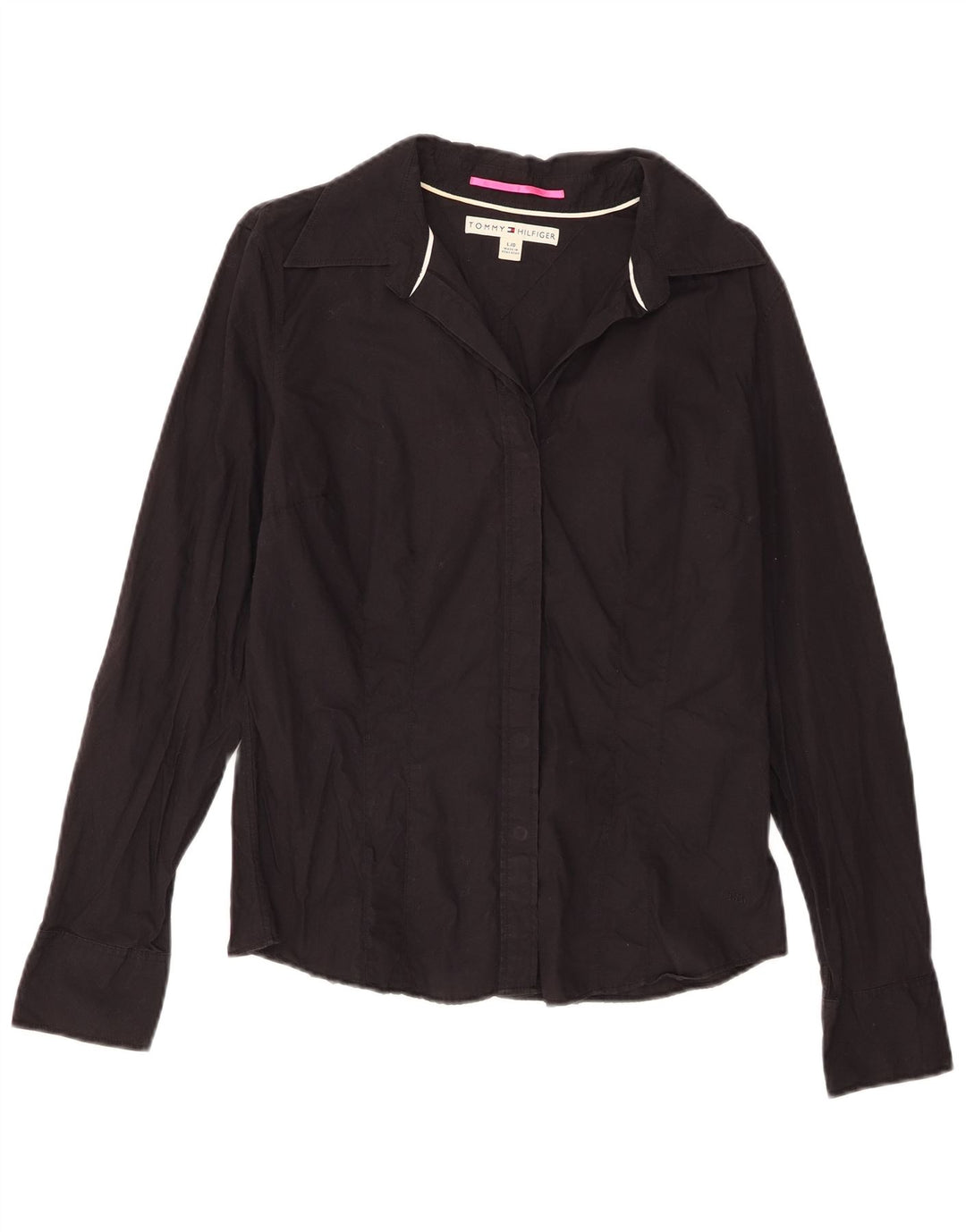 Koszula damska Tommy Hilfiger UK 14, duża, czarna, bawełniana