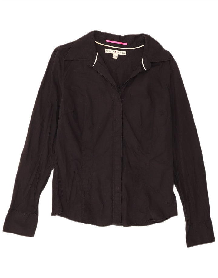 Koszula damska Tommy Hilfiger UK 14, duża, czarna, bawełniana