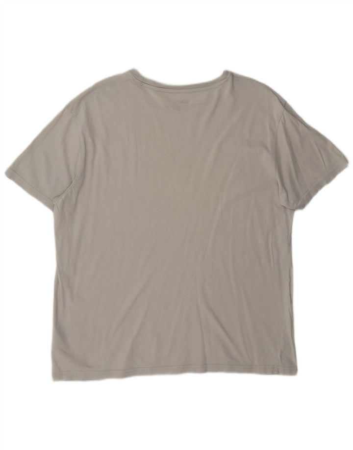 Męski T-shirt z grafiką Alpha Industries, duży, szary
