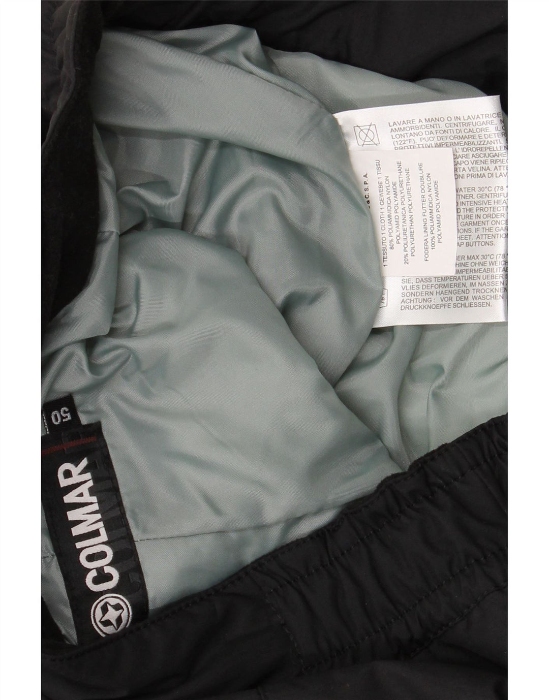 Męskie spodnie narciarskie Colmar IT 50 Średni czarny nylon