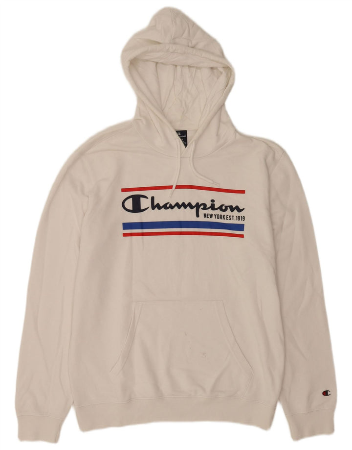 Męski sweter z kapturem Champion Graphic, duży, biały