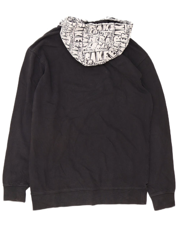 Męski sweter z kapturem Vans z grafiką, duży, czarny, bawełniany z blokami kolorów