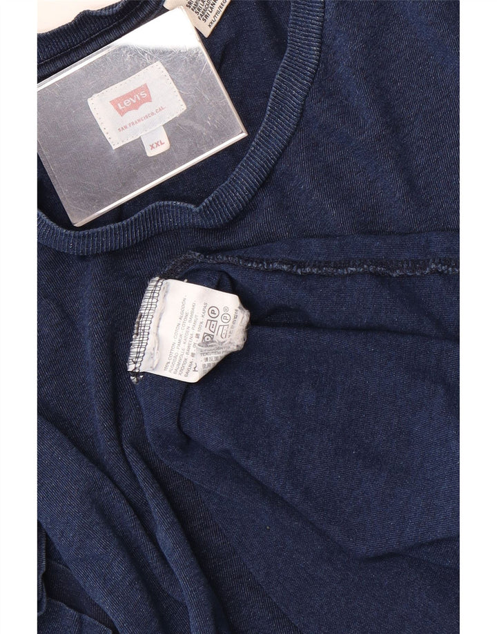 Męska koszulka Levi's Top 2XL, niebieska, bawełniana