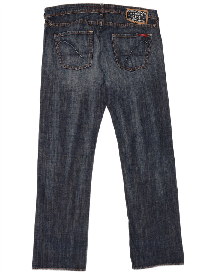 Guess Męskie proste dżinsy W38 L34 Niebieskie bawełniane
