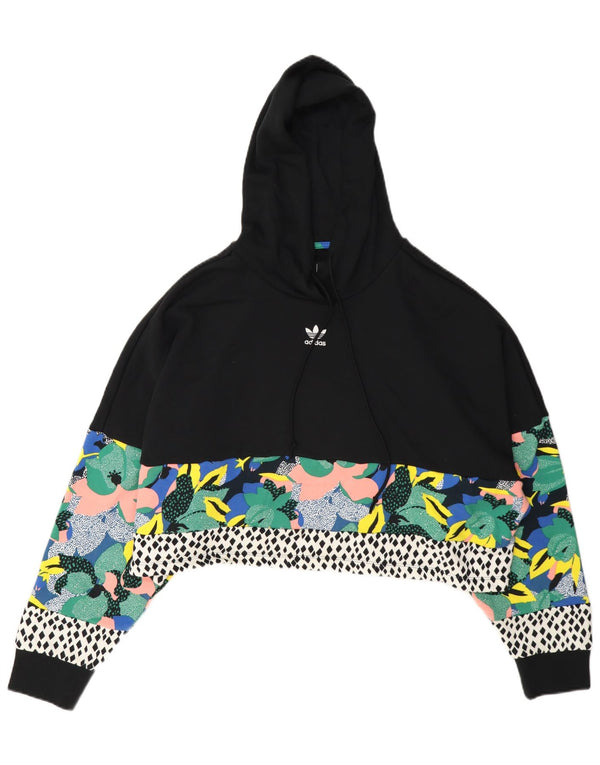Damska bluza z kapturem Adidas Her Graphic Oversized UK 14 Medium Black Floral