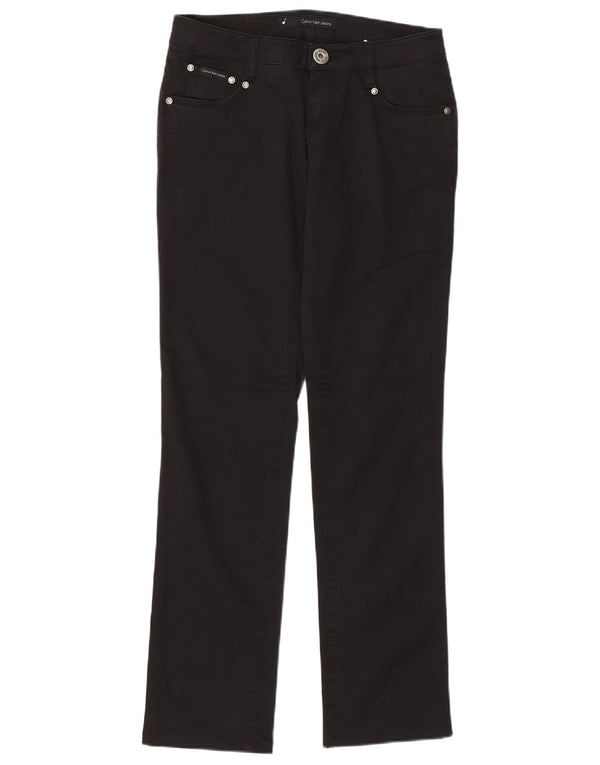 Calvin Klein Womens Low Waist Straight Jeans W26 L29 Black Cotton
