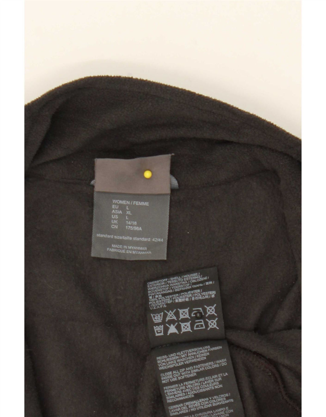 Damska kurtka polarowa Jack Wolfskin UK 14/16, duża, czarna, poliester