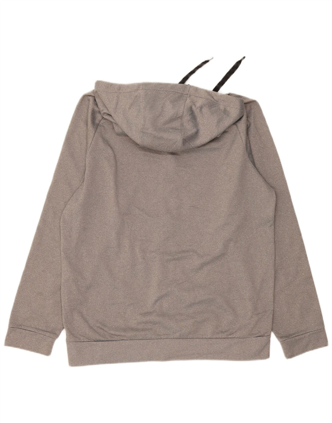 Męski sweter z kapturem i zamkiem NIKE Dri Fit, średnioszary poliester