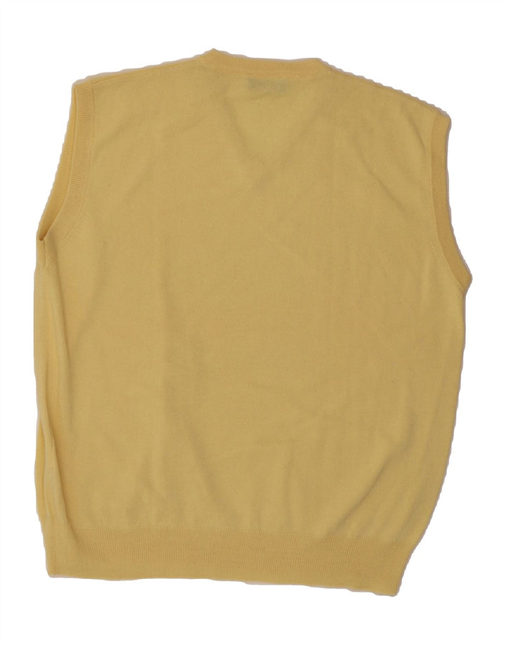 VINTAGE Mens Vest Tank Top Large Yellow Wool Vintage Vintage and Second-Hand Vintage from Messina Hembry 
