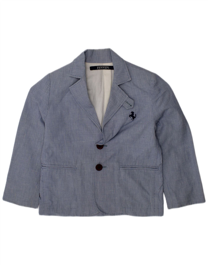 Chłopięca marynarka Ferrari zapinana na 2 guziki, 3-4 lata, niebieska w prążki