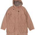 Marks & Spencer Damska kurtka parka z kapturem UK 14, duża, różowa, bawełniana