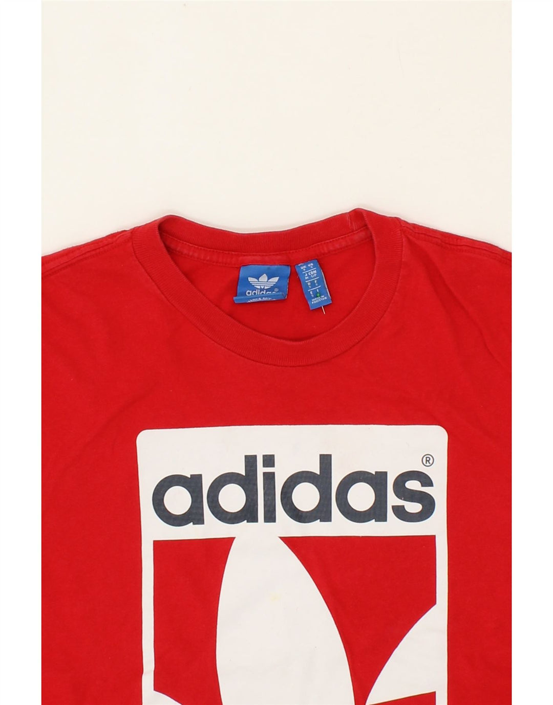 ADIDAS Mens Graphic T-Shirt Top Small Red Cotton Vintage Adidas and Second-Hand Adidas from Messina Hembry 