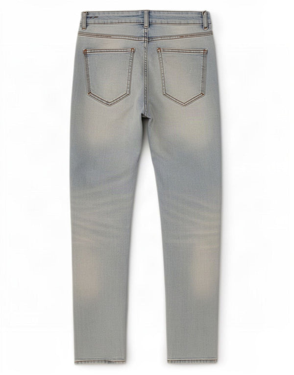 Zara Mens Distressed Tapered Jeans EU 38 Small W30 L29 Blue Cotton