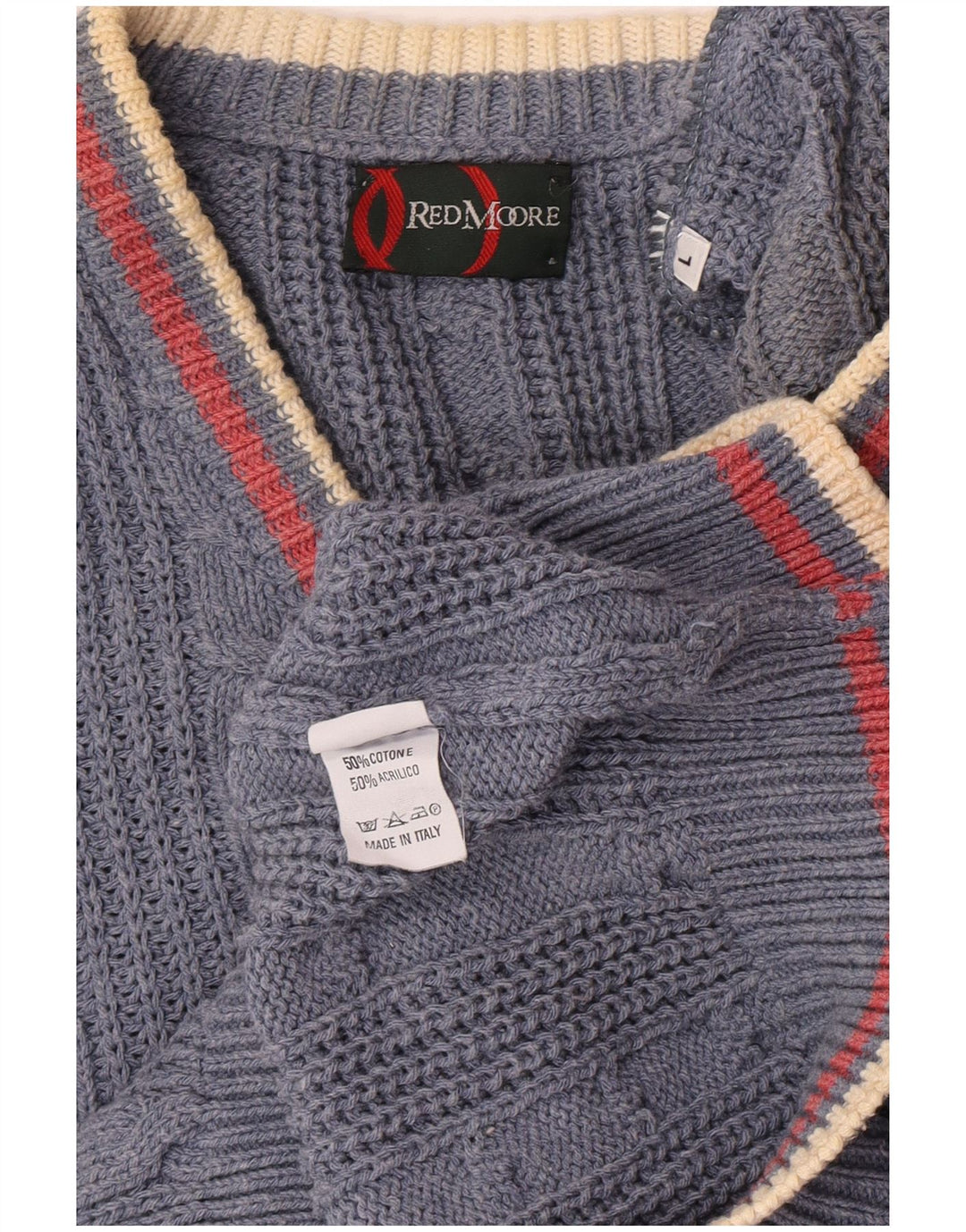 Podkoszulek męski w stylu vintage, duży, niebieski, bawełniany