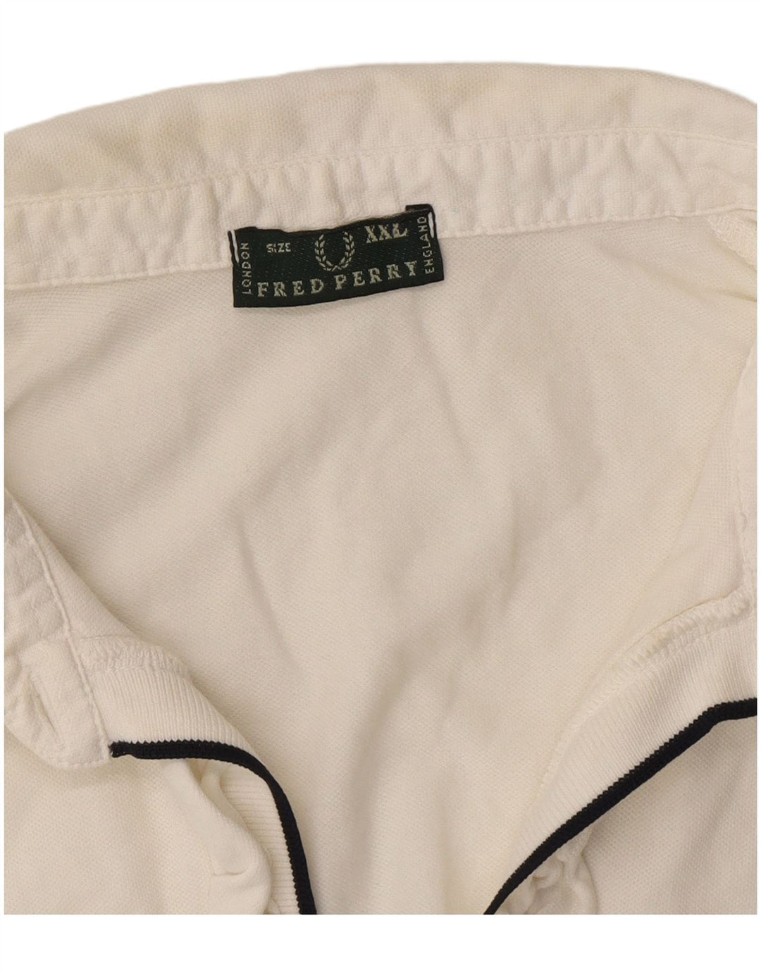 Damska koszulka polo Fred Perry z falbanką z przodu UK 20 2XL biała