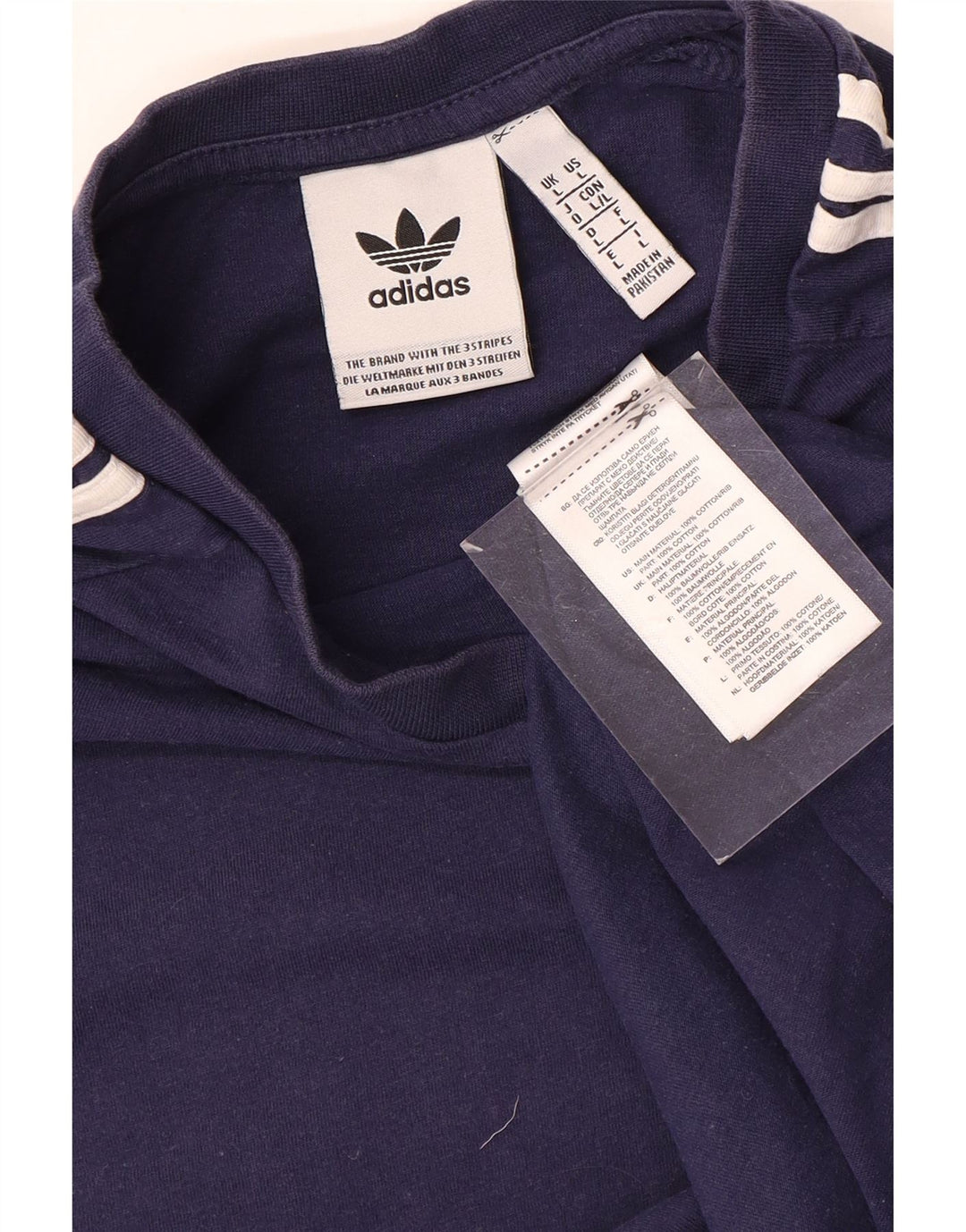 Adidas Męski T-Shirt Top Duży Granatowy Bawełniany