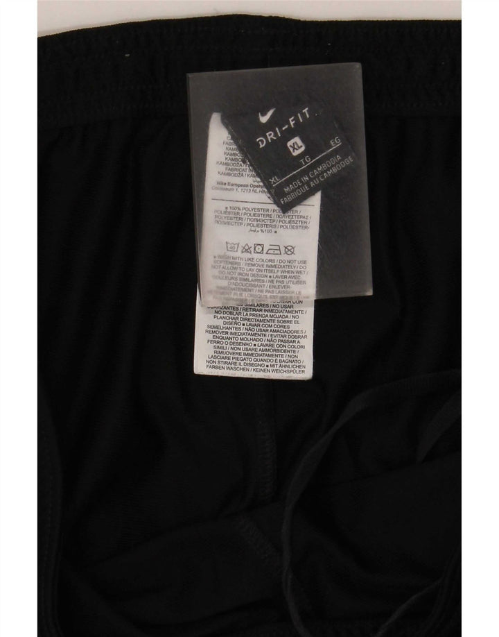 Męskie spodnie dresowe Nike Dri Fit XL, czarny poliester z blokami kolorów