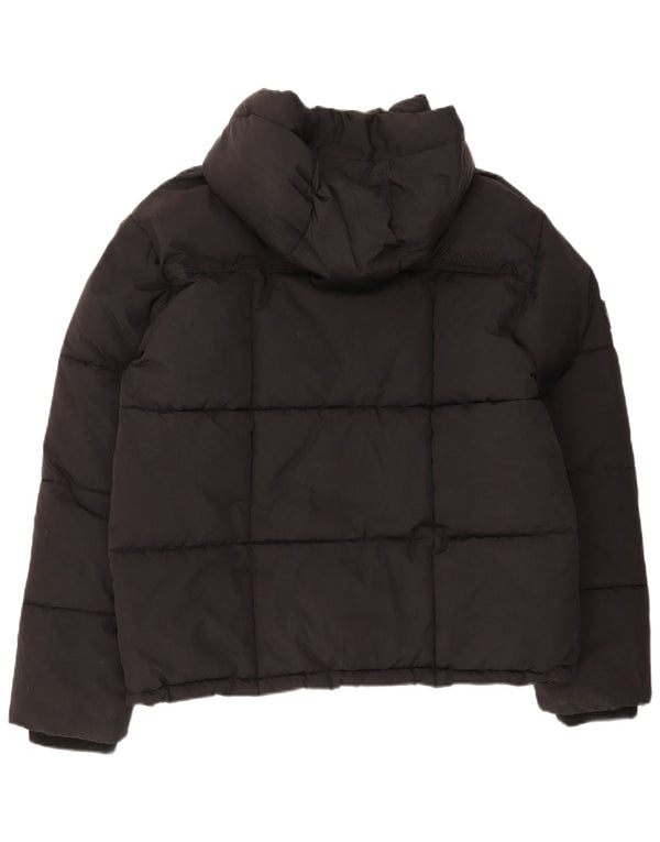 Męska wyściełana kurtka z kapturem Superdry UK 42 XL, czarny nylon