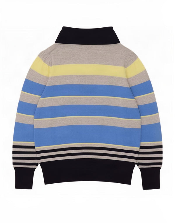 Marks & Spencer Damski sweter z golfem, UK 18 XL, niebieskie paski