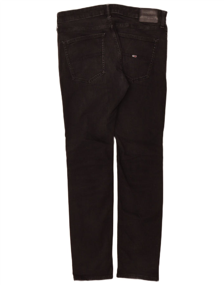 Męskie jeansy slim fit Tommy Hilfiger W36 L34 Czarne bawełniane