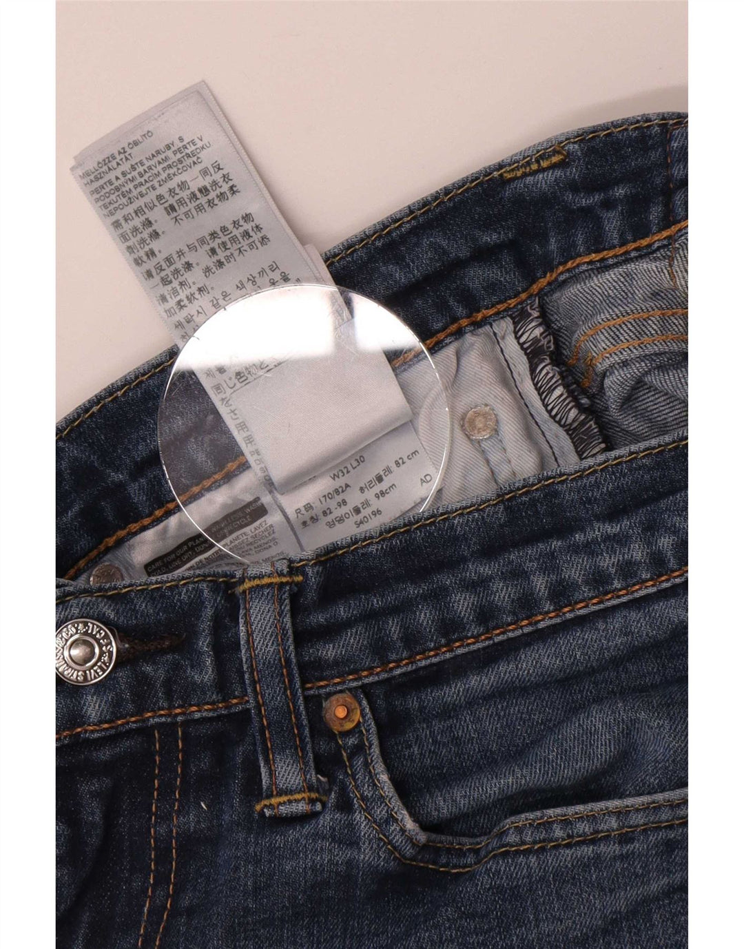 Damskie jeansy Levi's Crop Slim W32 L26 Niebieskie bawełniane